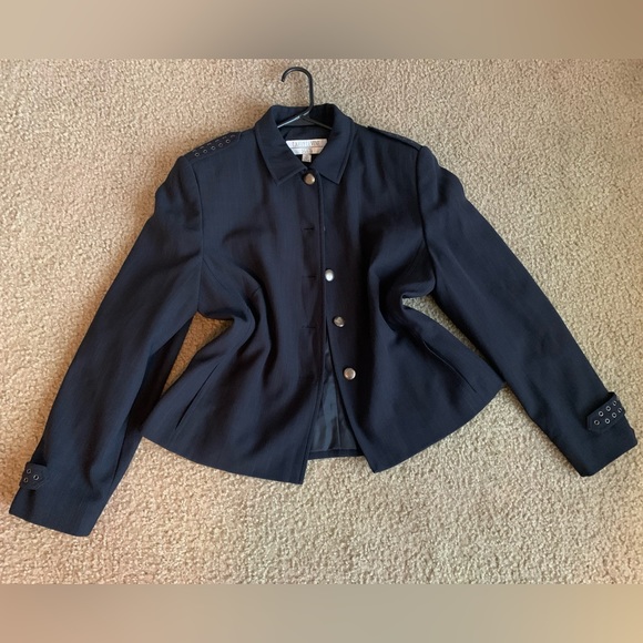 Larry Levine Navy Blue Women Jacket - Picture 1 of 3